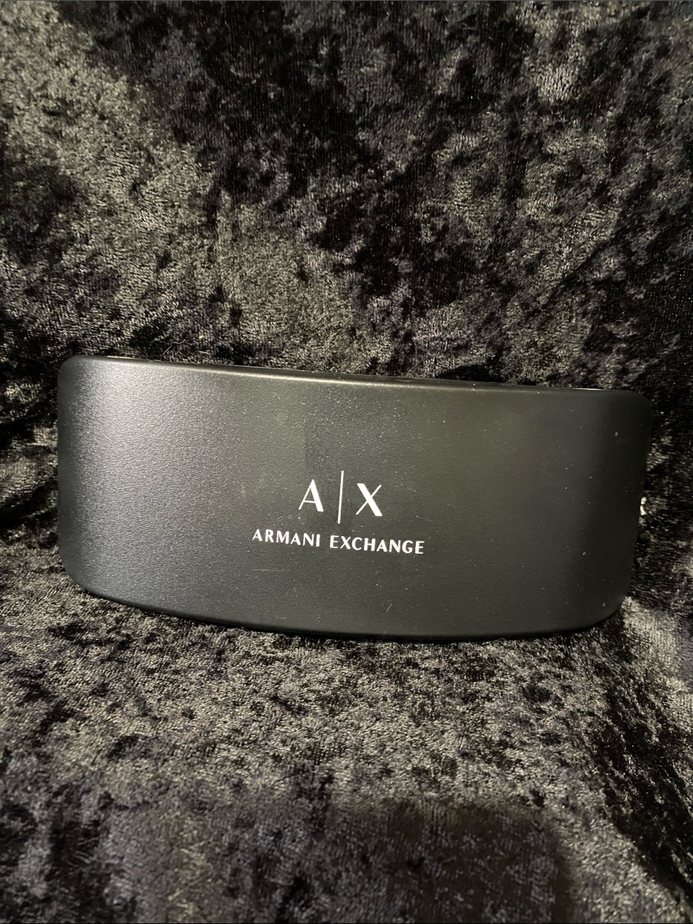 Armani Exchange Black Sunglasses Case with White Logo